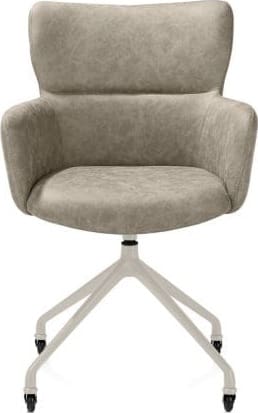 Xooon Sage armstoel + wielen - alu frame in creme - stof Oregon - beige Beige Armstoel