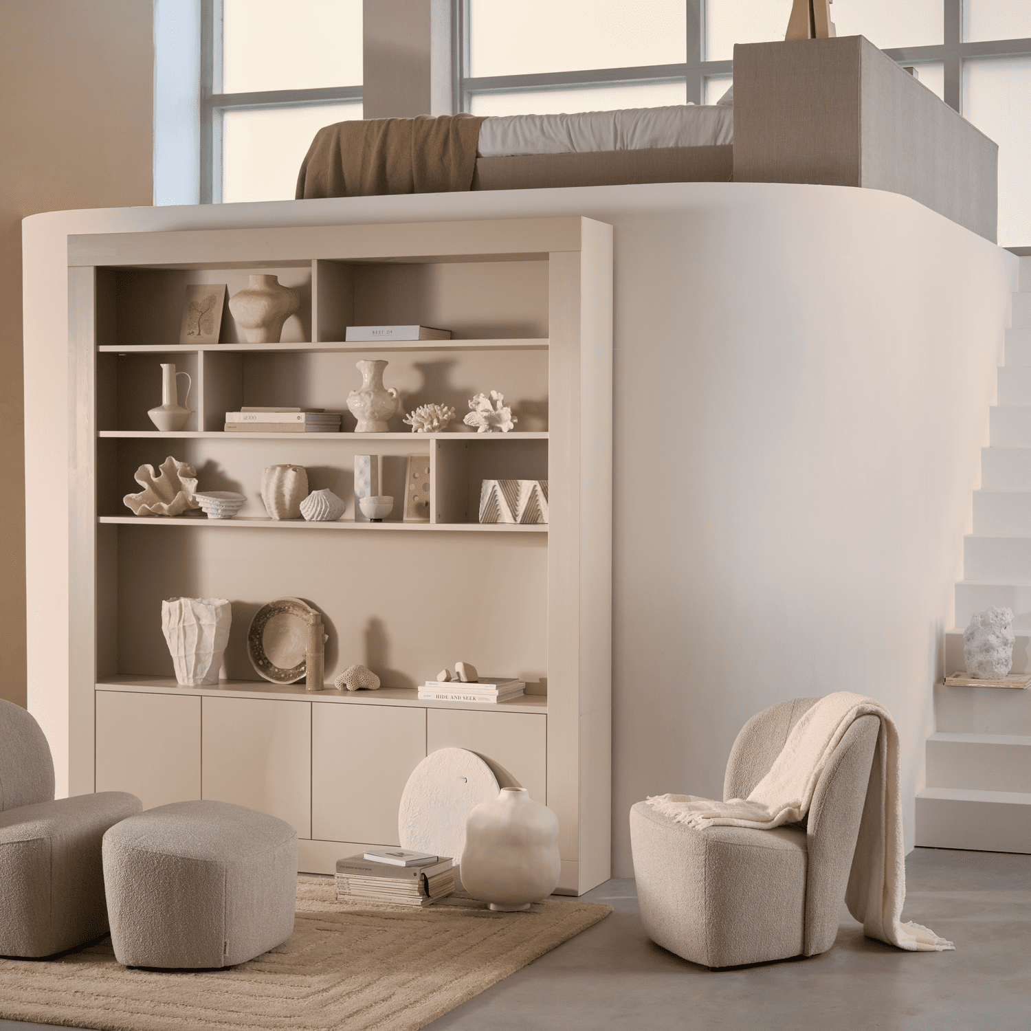 vtwonen Wallcover wandkast 210cm grenen dust Paars