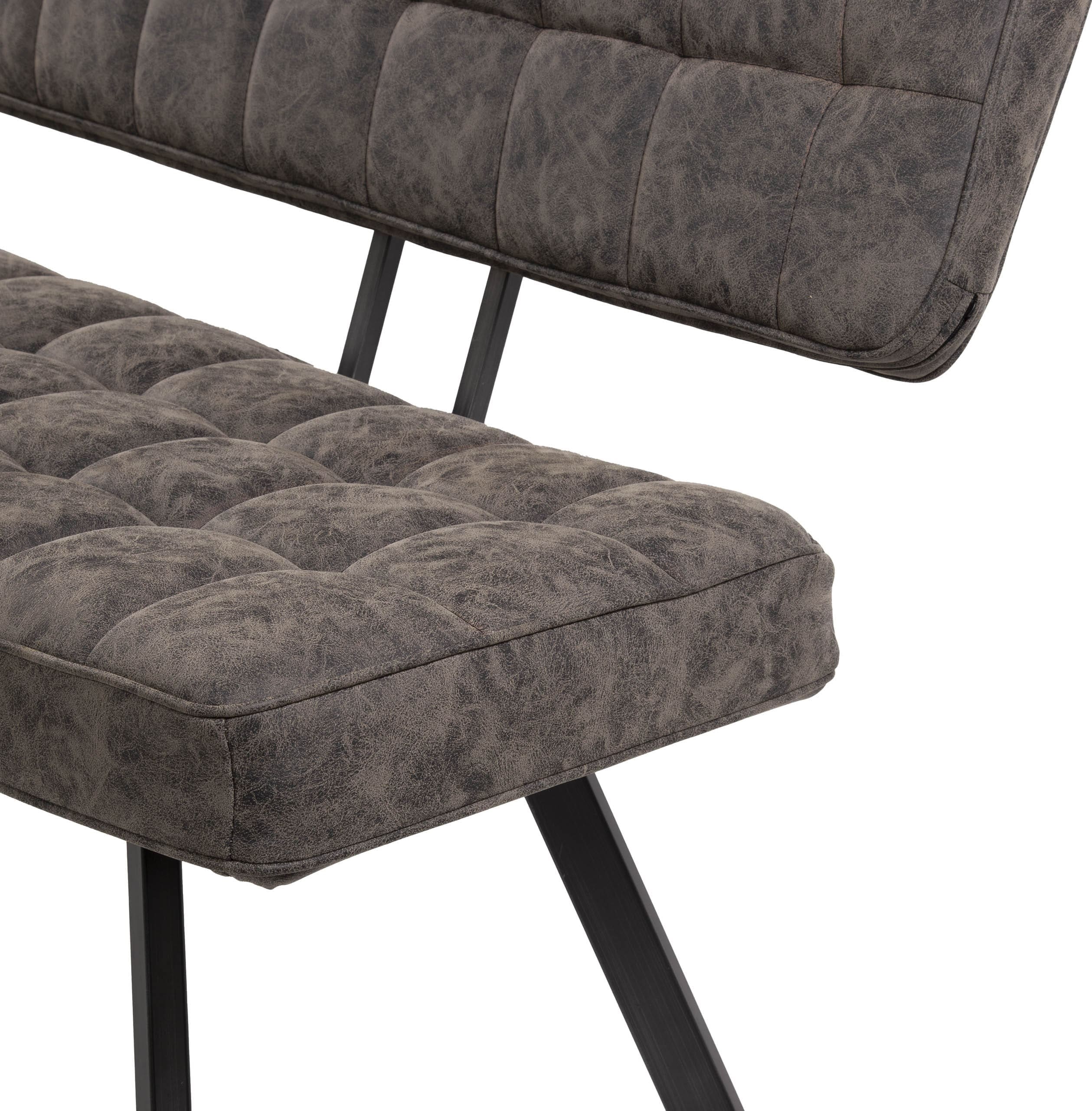 Eetkamerbank 180cm - Wax PU Donkerbruin Bullcraft Eetkamerbank 4123/40W