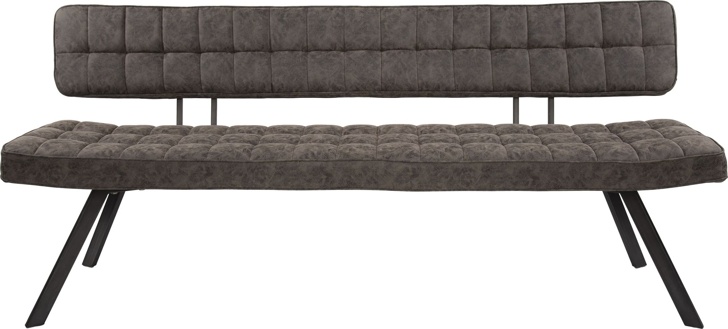 Eetkamerbank 180cm - Wax PU Donkerbruin Bullcraft Eetkamerbank 4123/40W