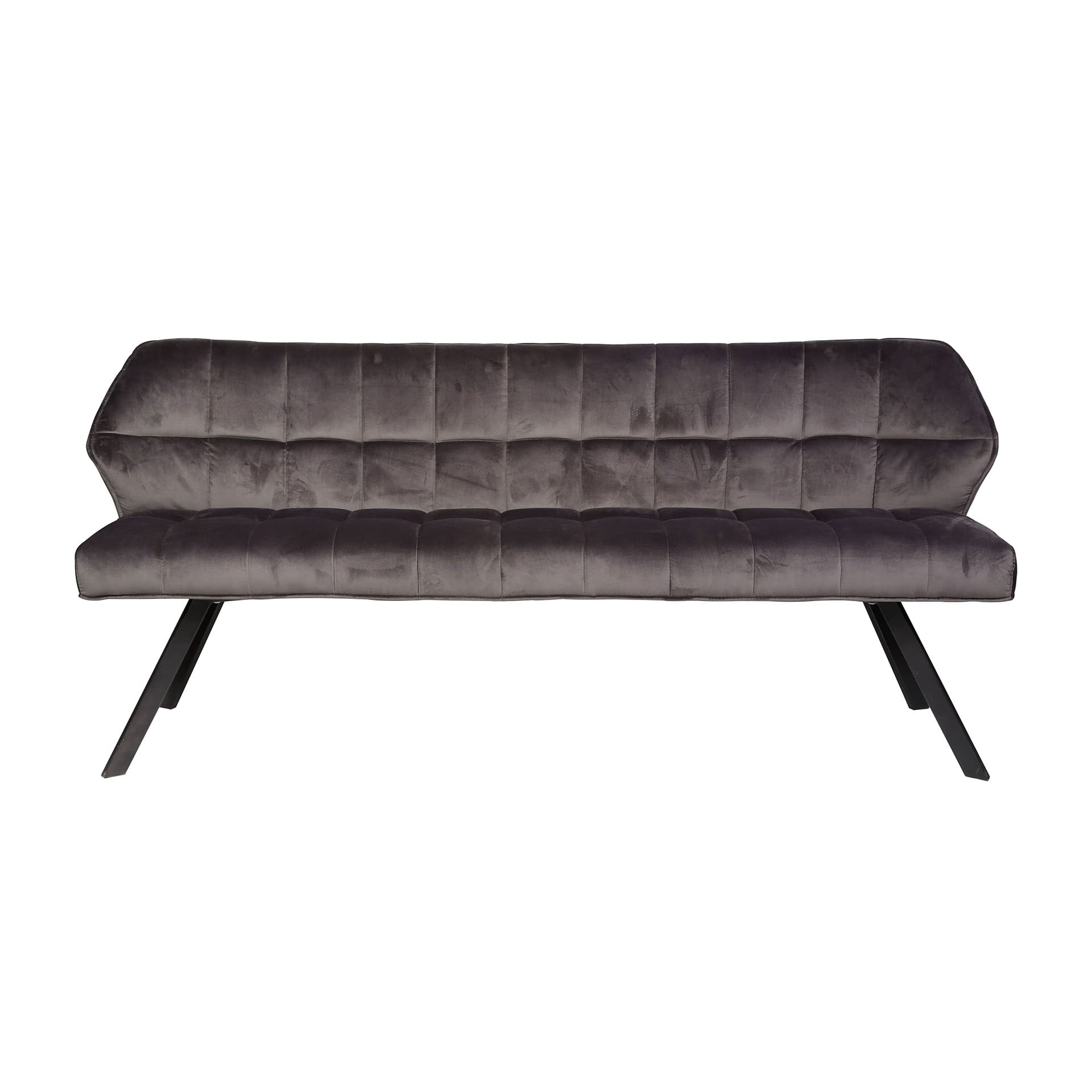 Eetkamerbank Raster 180 - Antraciet Velours Bullcraft Eetkamerbank 4955/45V