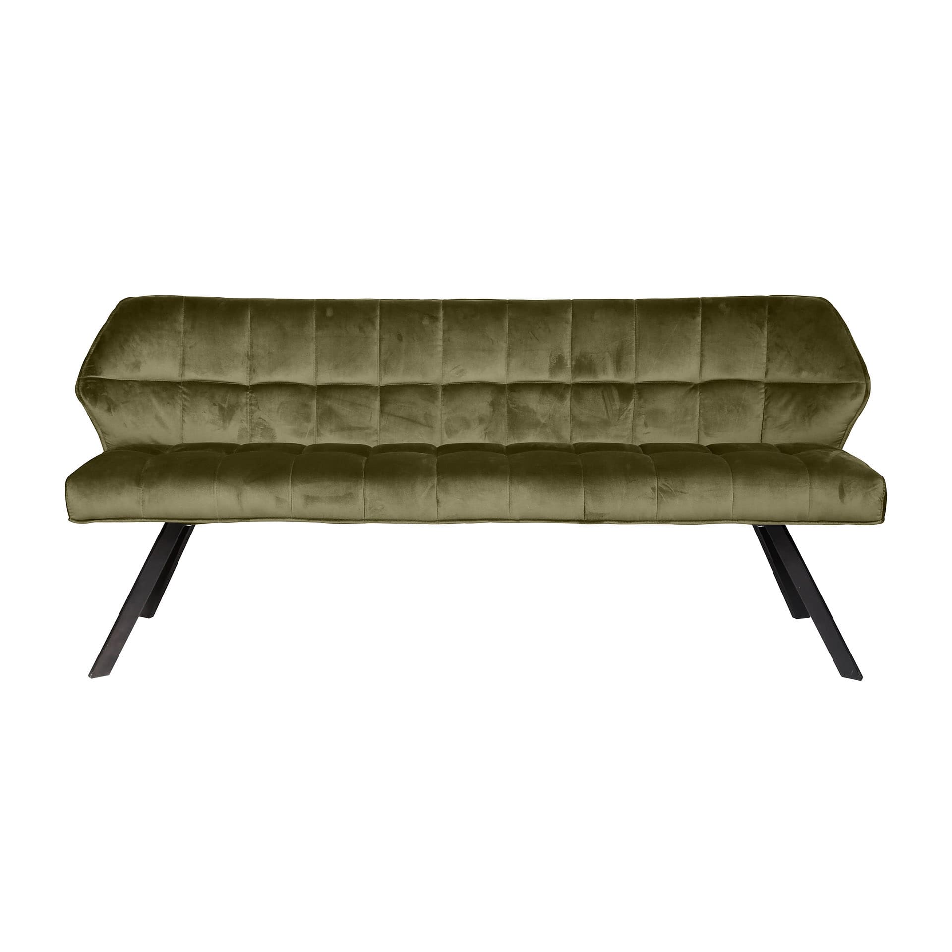 Eetkamerbank Raster 180 - Groen Velours Bullcraft Eetkamerbank 4955/72V