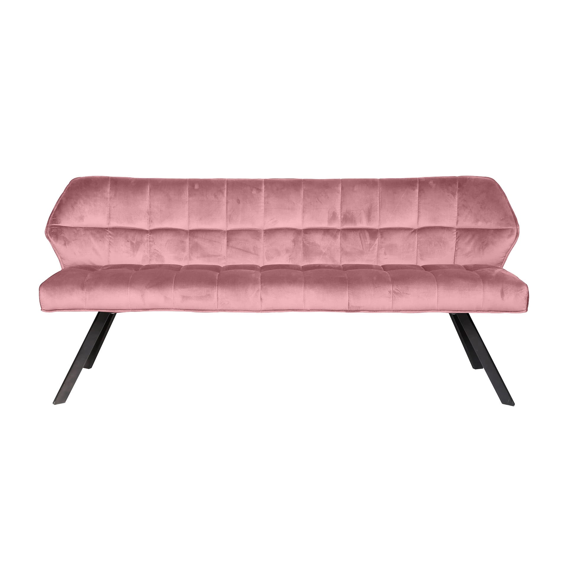 Eetkamerbank Raster 180 - Roze Velours Bullcraft Eetkamerbank 4955/70V
