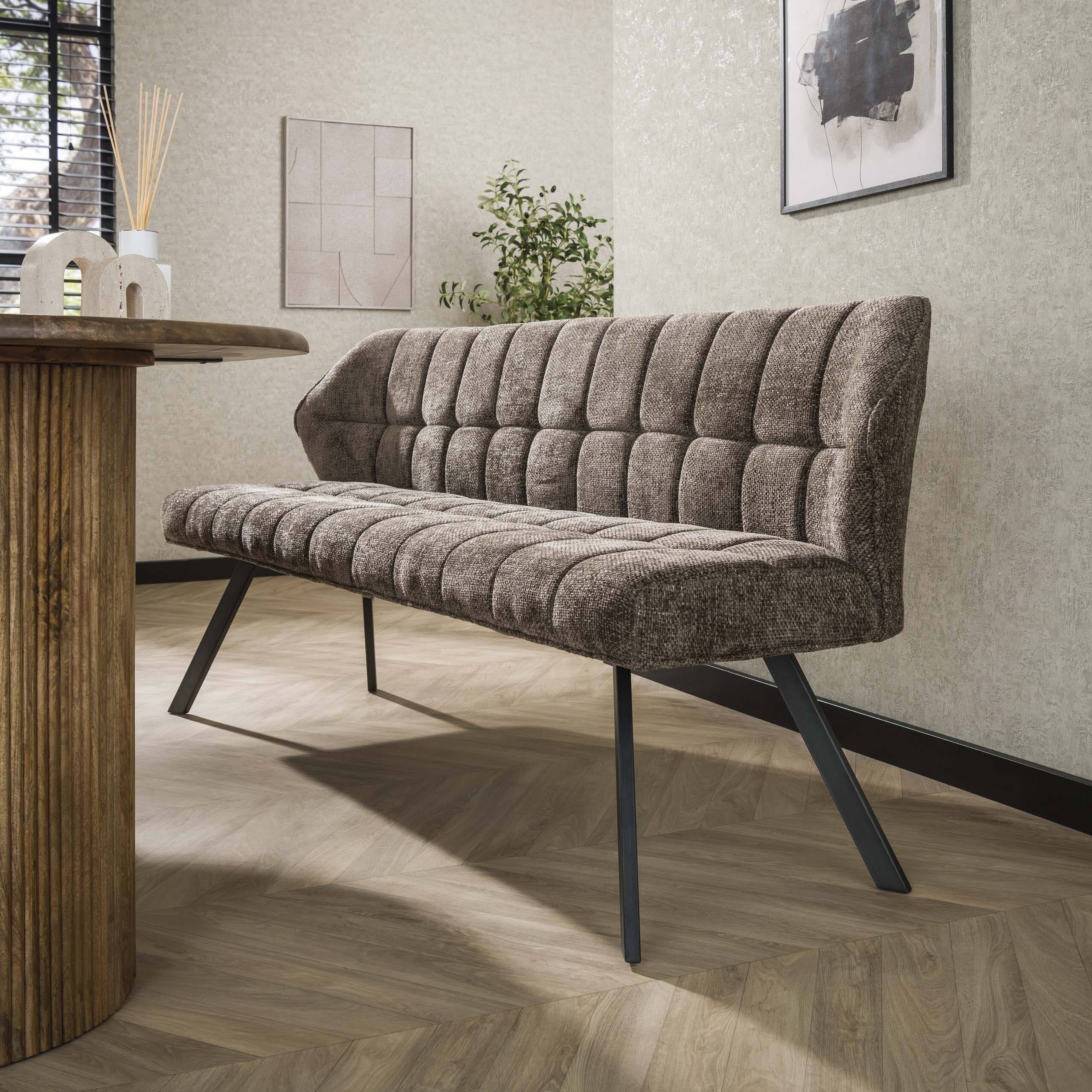 Eetkamerbank Raster - Hoven Taupe Bullcraft Eetkamerbank 4955/50H