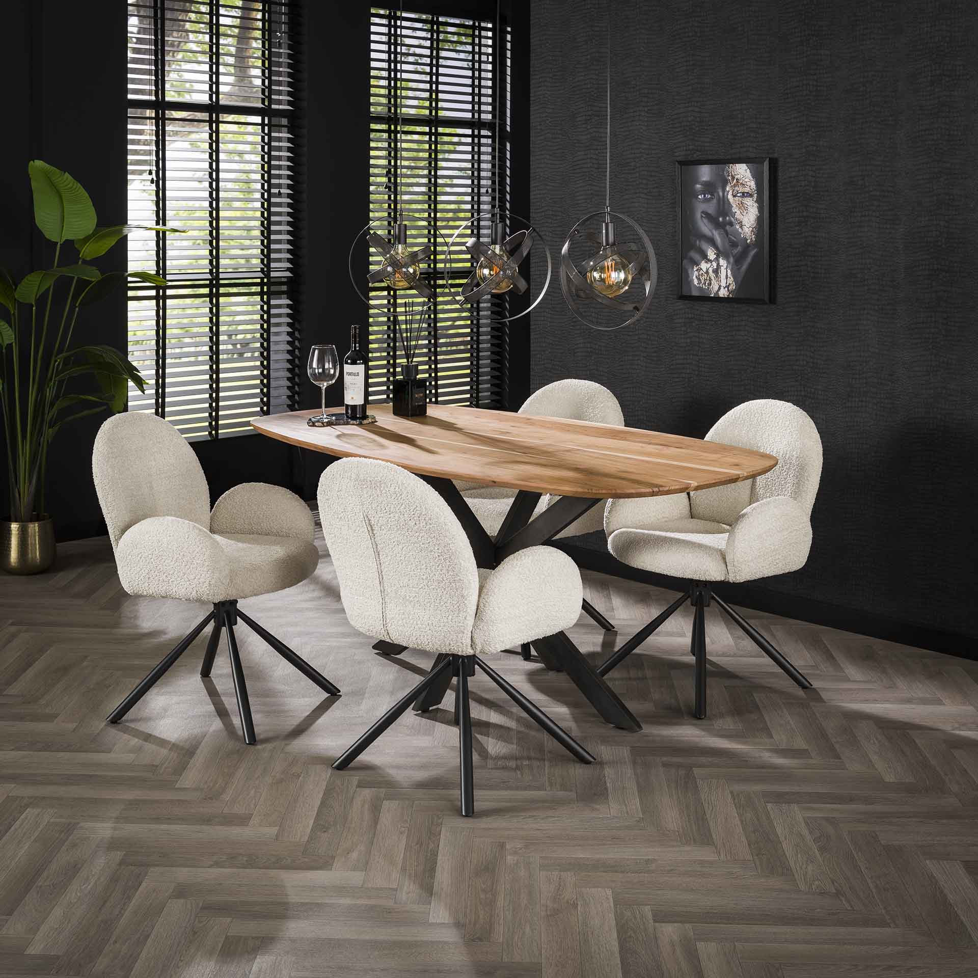 Eettafel Arhus Solid 180 - Massief Acacia Bullcraft Eettafel 2975/15