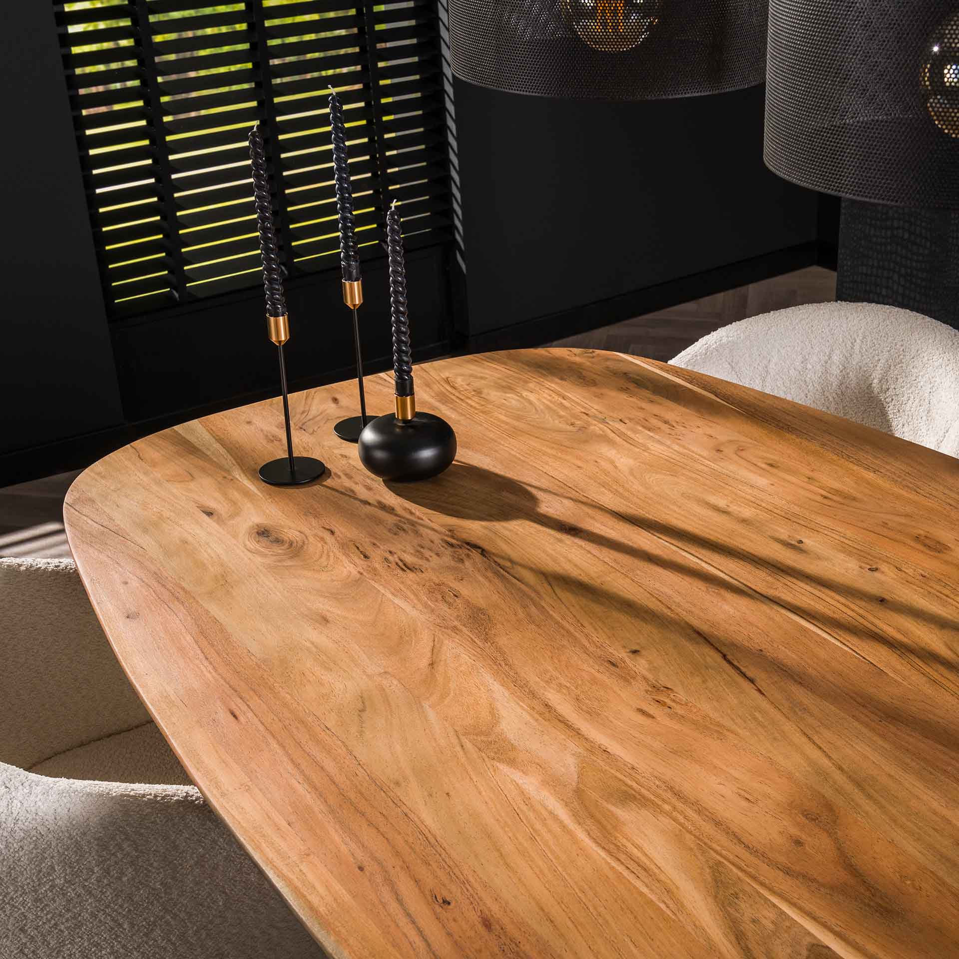 Eettafel Arhus Solid 180 - Massief Acacia Bullcraft Eettafel 2975/15