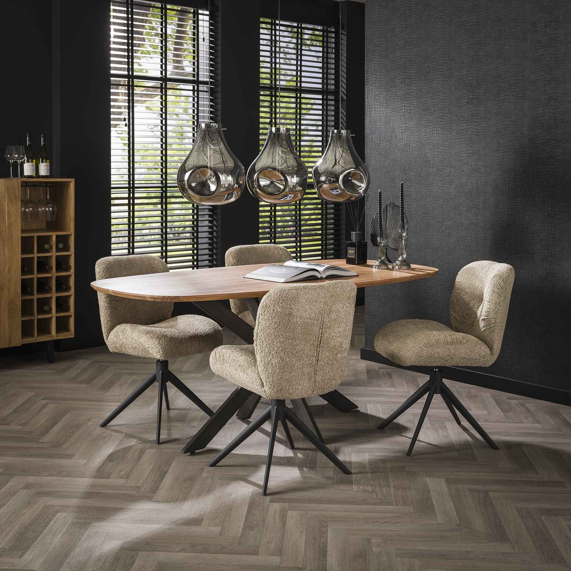 Eettafel Arhus Solid 180 - Massief Acacia Bullcraft Eettafel 2975/15