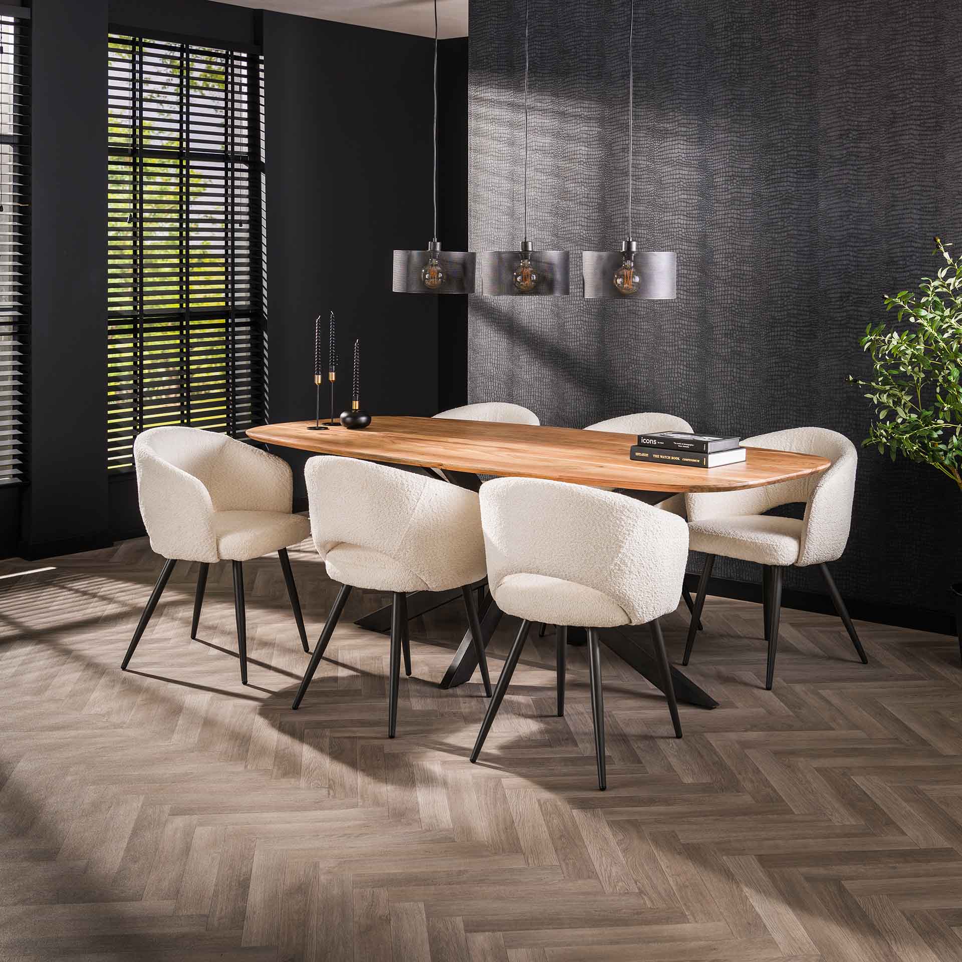 Eettafel Arhus Solid 215 - Massief Acacia Bullcraft Eettafel 2977/15