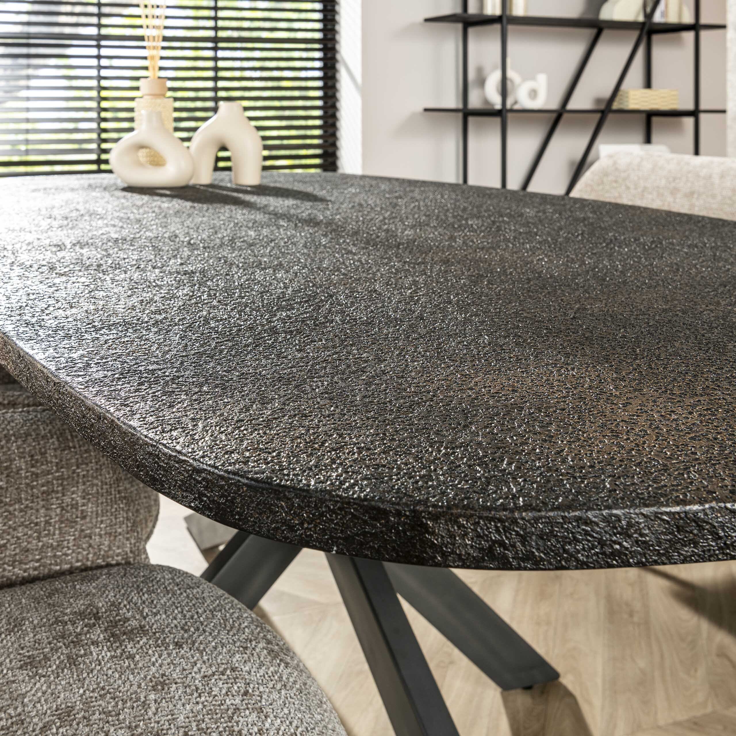 Eettafel Metallic Deens Ovaal 215cm - Grijs Bullcraft Eettafel 3135/48