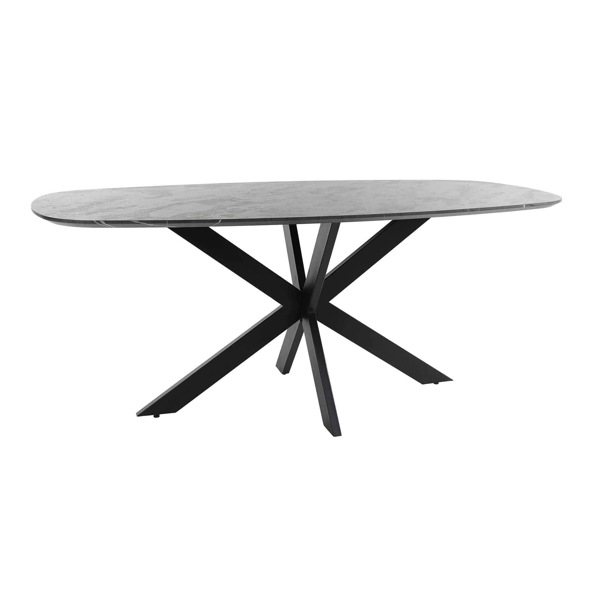 Eettafel Onyx Cross 180 - 3d Melamine Graphite Bullcraft Eettafel 5647/64