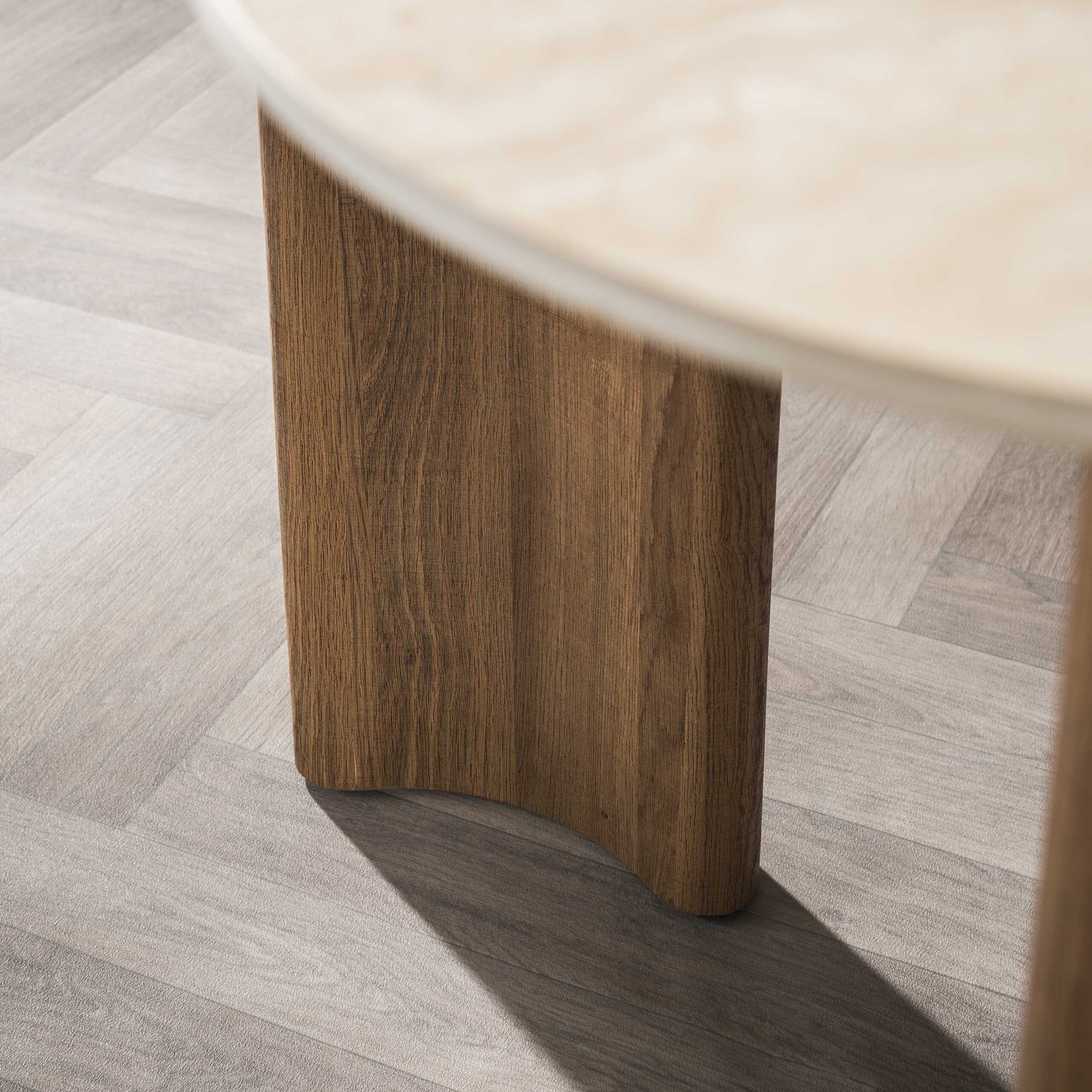 Eettafel Romano Curvo 180cm - Keramiek Travertin Bullcraft Eettafel 4569/88