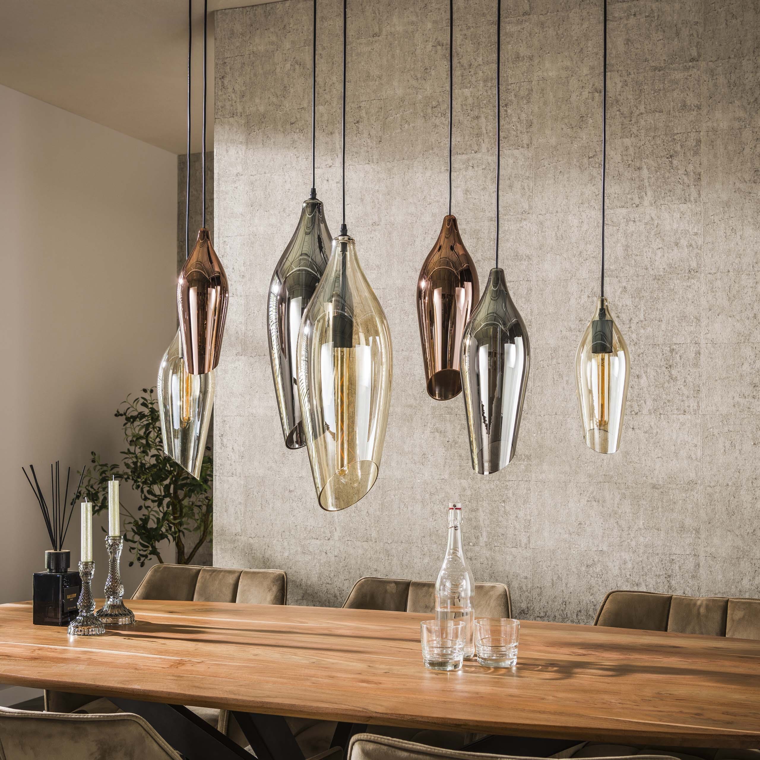 Hanglamp Cocoon 4+3-lichts - Zwart Bullcraft Hanglamp 7692/44