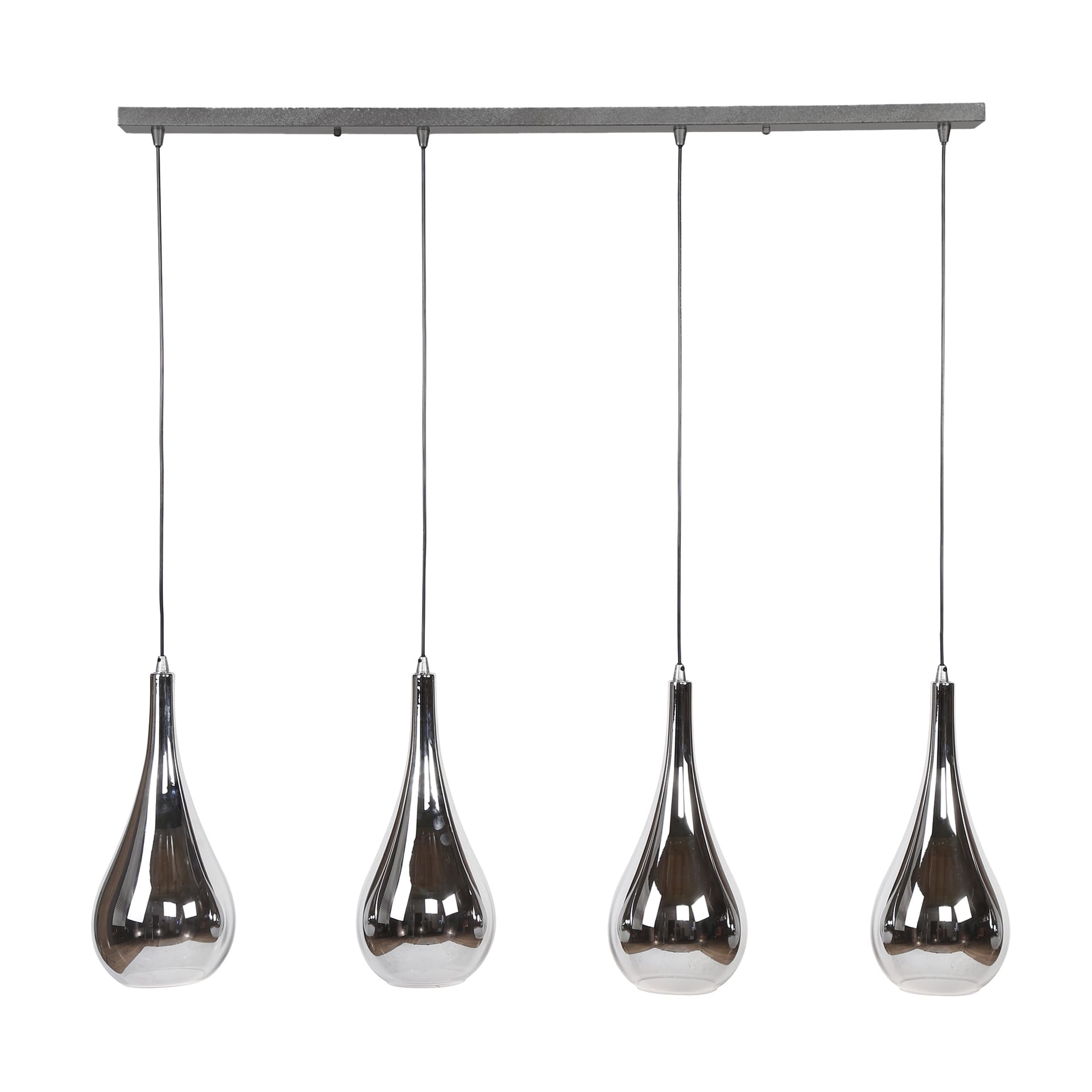 Hanglamp Silver Drop 4L - Chroom Glas Bullcraft Hanglamp 8308/39C