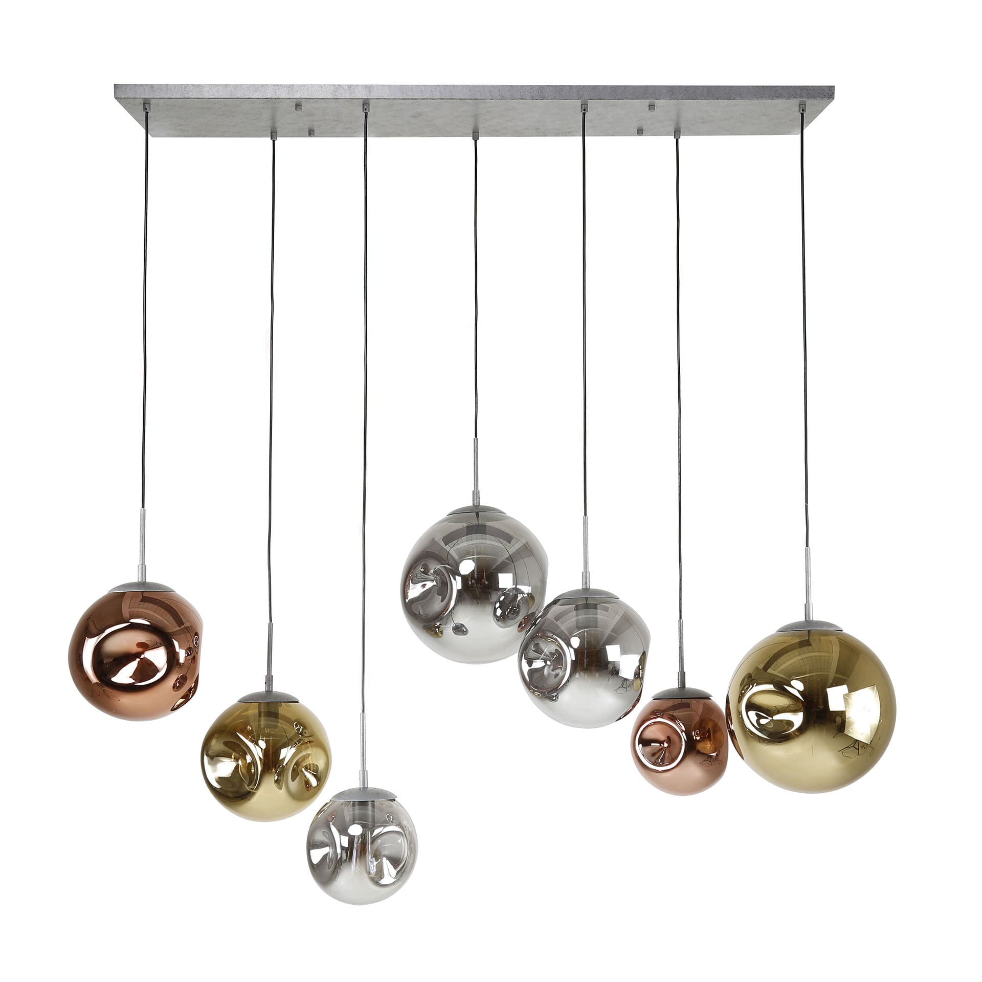Hanglamp Stellar 4+3L - Oud Zilver Bullcraft Hanglamp 7458/29