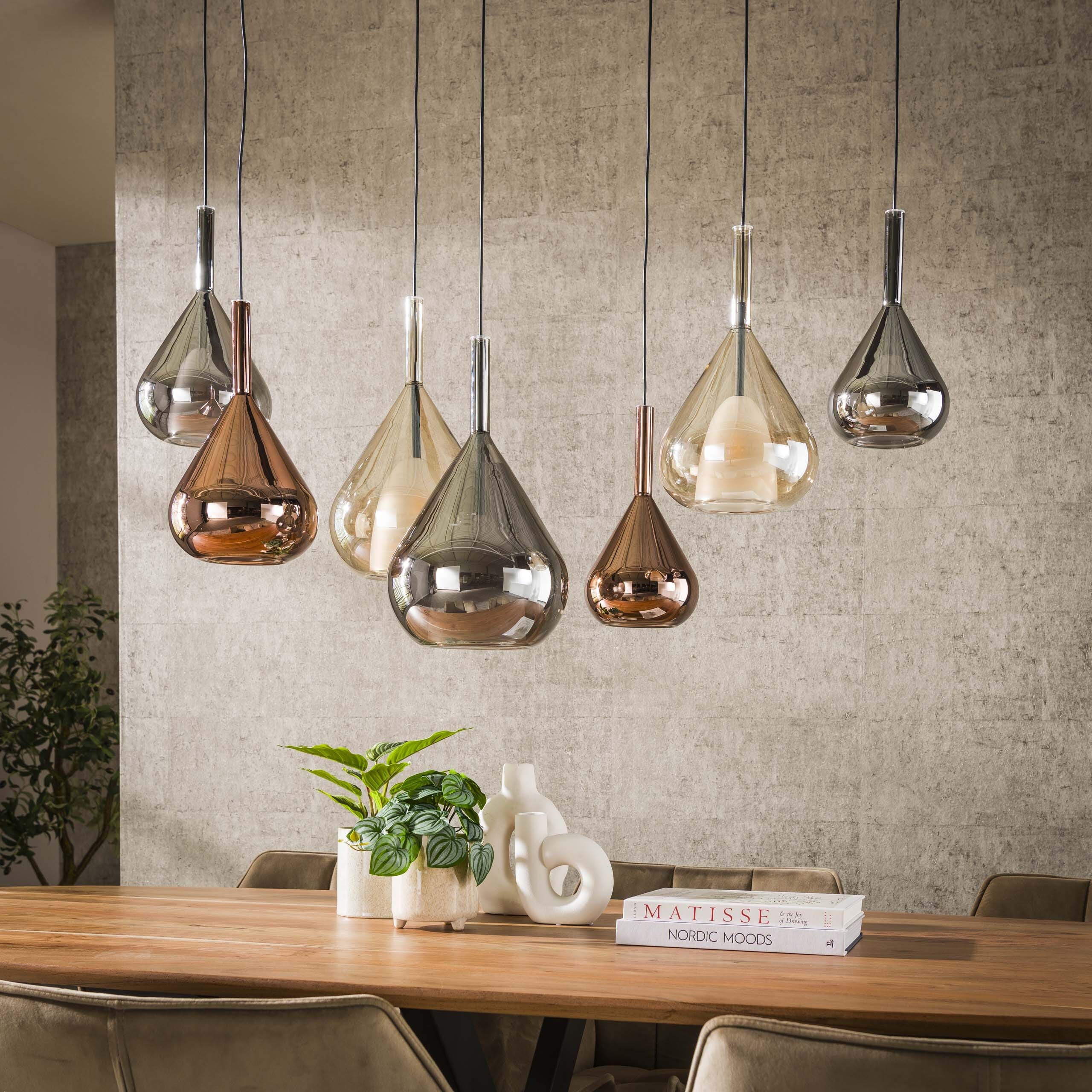 Hanglamp Wings 4+3-lichts - Zwart Bullcraft Hanglamp 7718/44