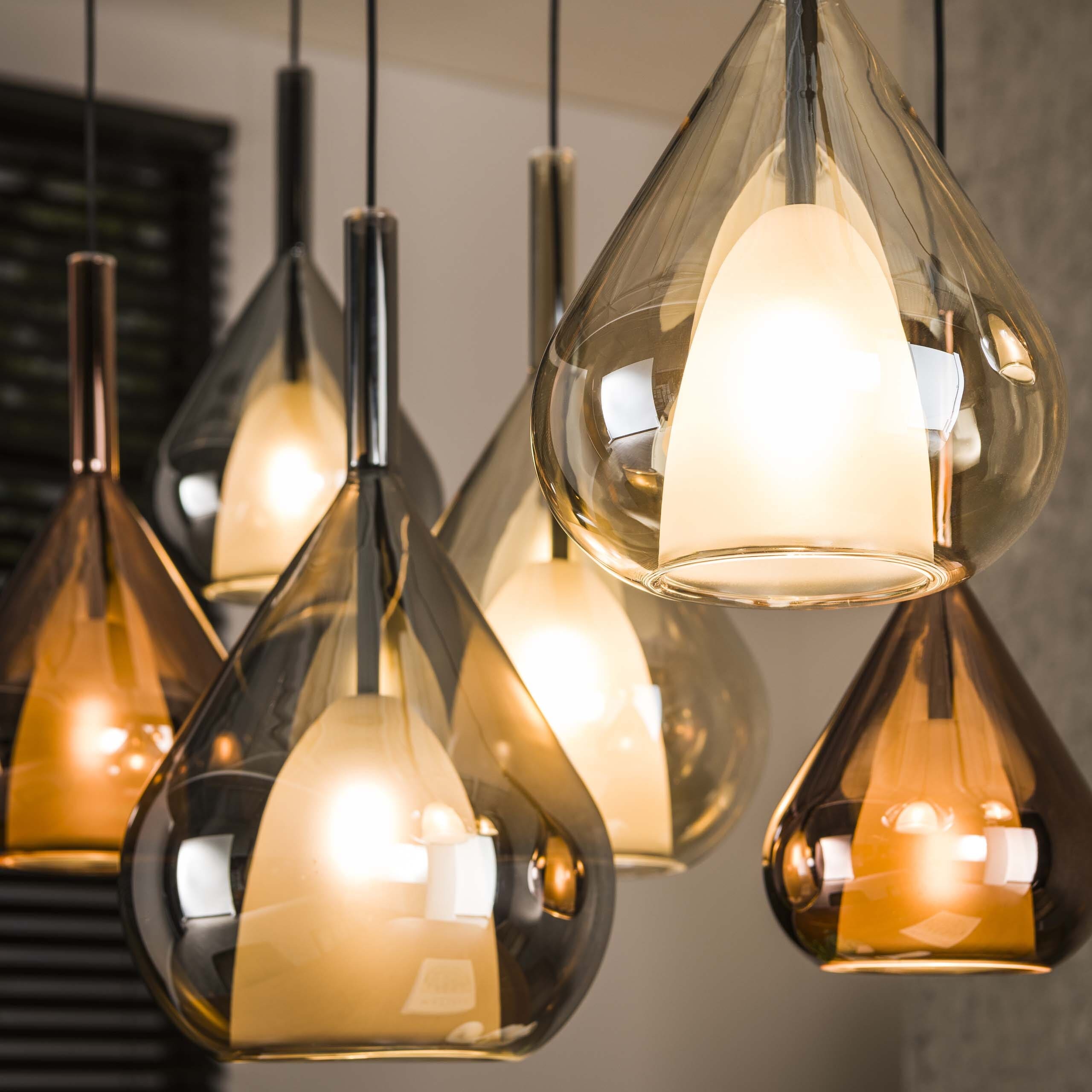 Hanglamp Wings 4+3-lichts - Zwart Bullcraft Hanglamp 7718/44
