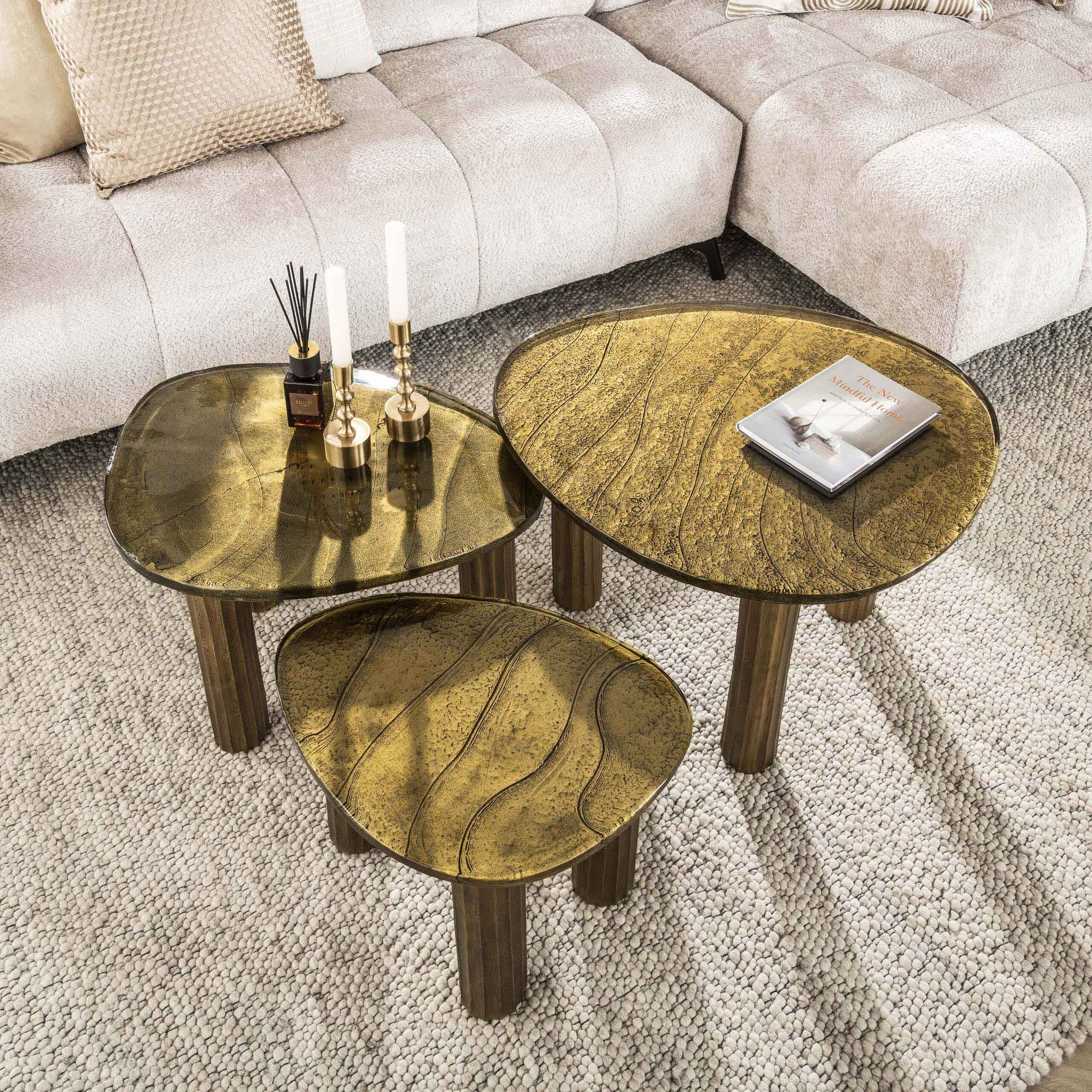 Salontafel Eclipse L - Antiek Goud Bullcraft Salontafel 3066/34A