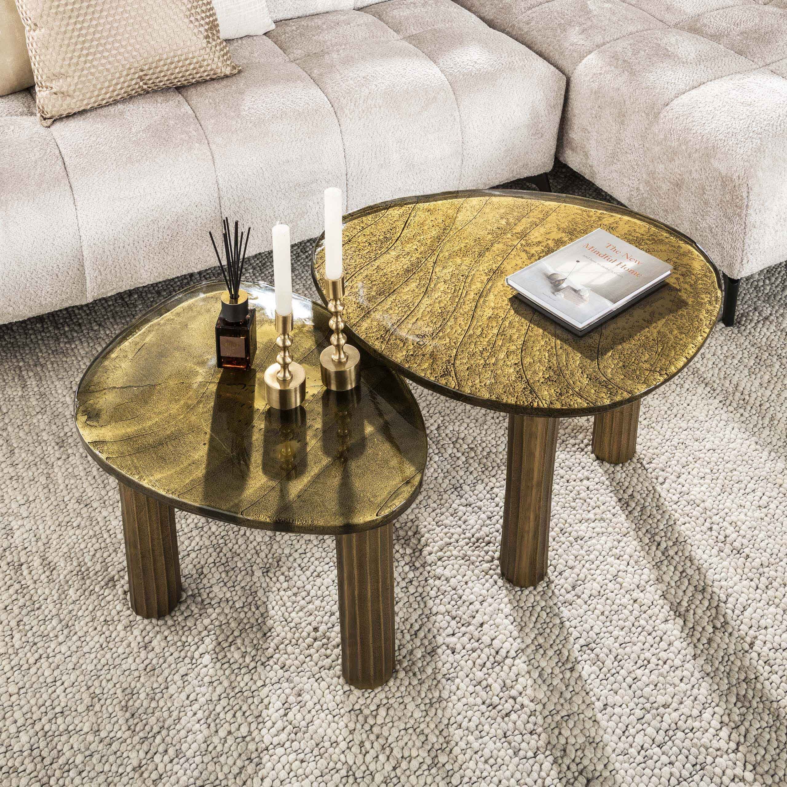 Salontafel Eclipse L - Antiek Goud Bullcraft Salontafel 3066/34A