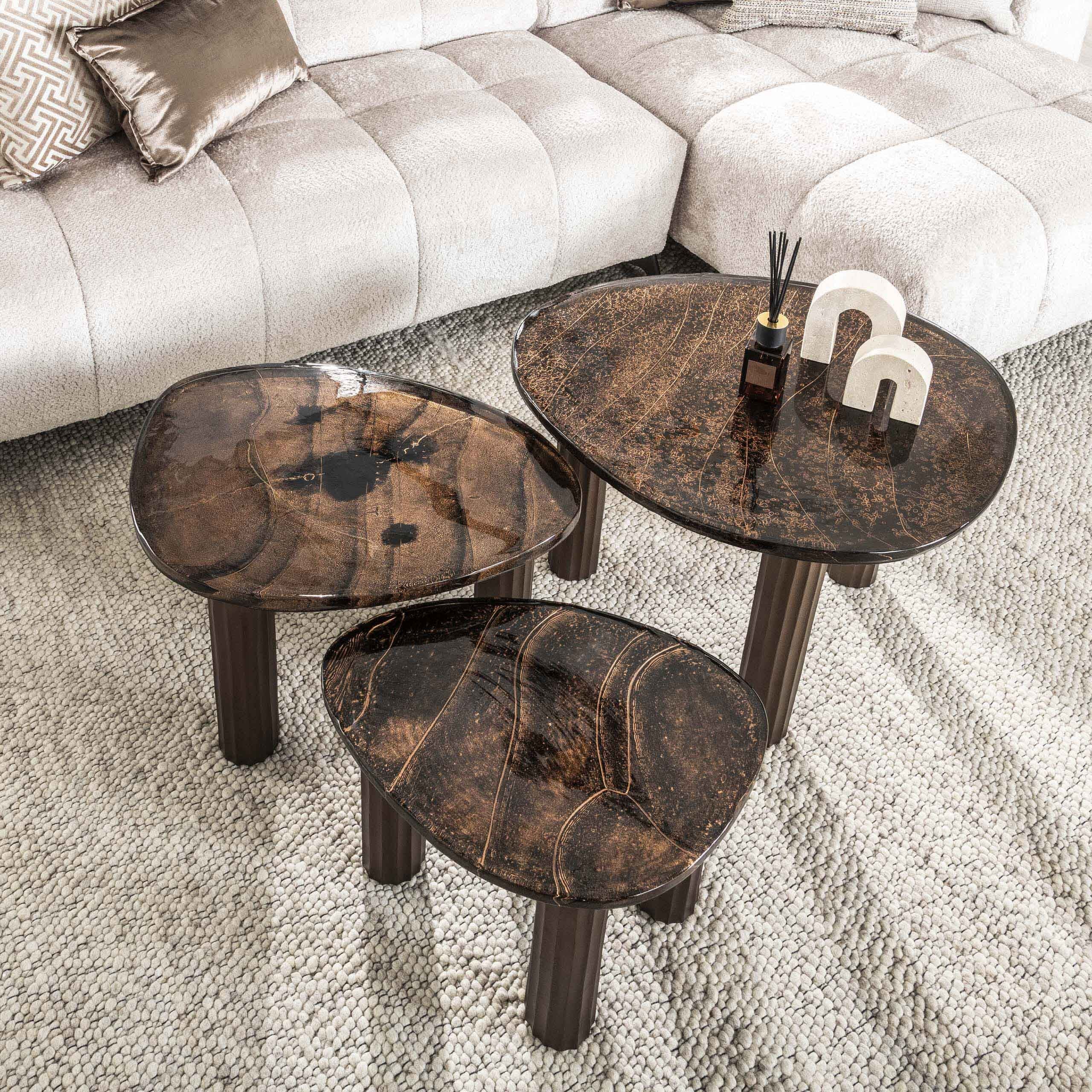 Salontafel Eclipse L - Antiek Koper Bullcraft Salontafel 3066/32A