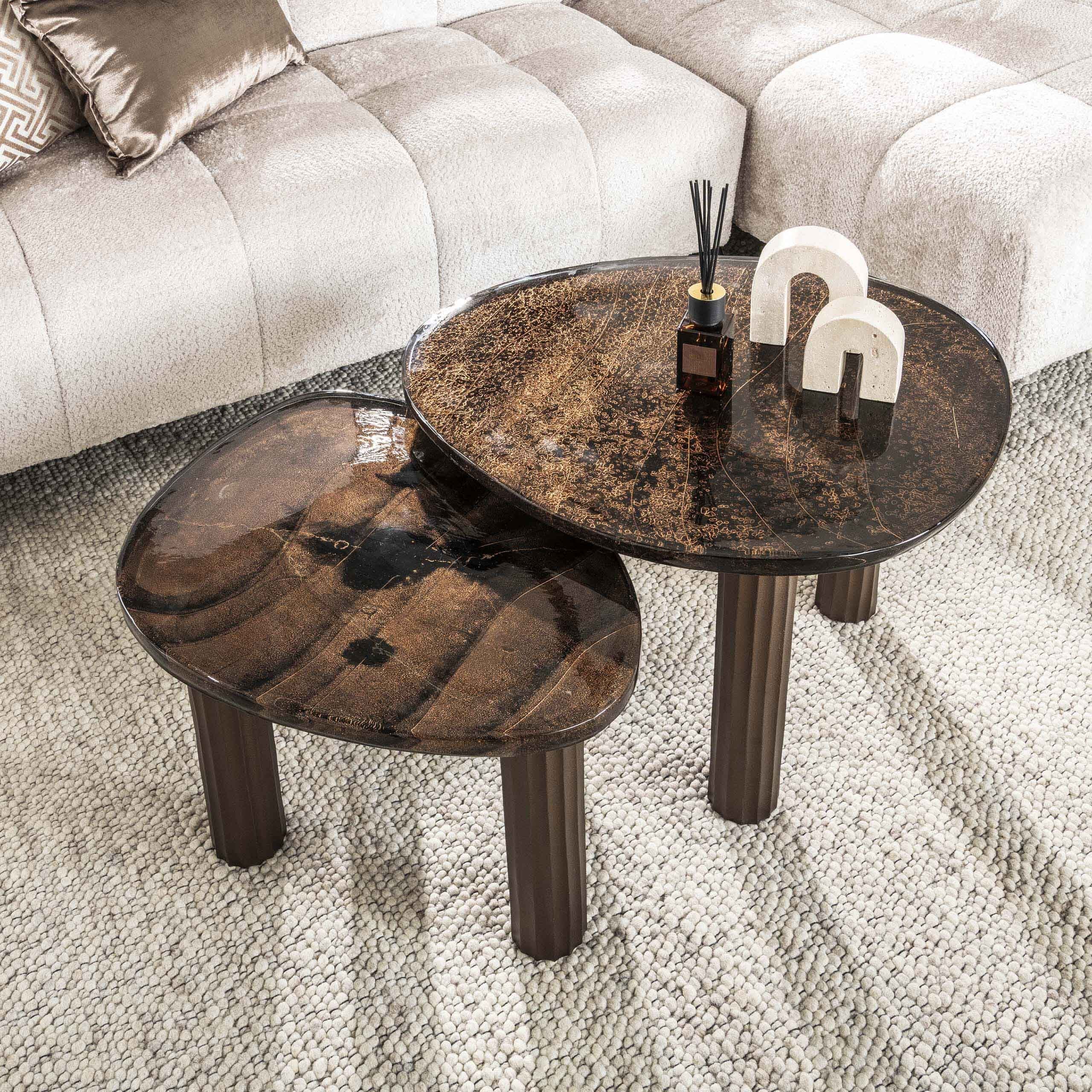 Salontafel Eclipse L - Antiek Koper Bullcraft Salontafel 3066/32A