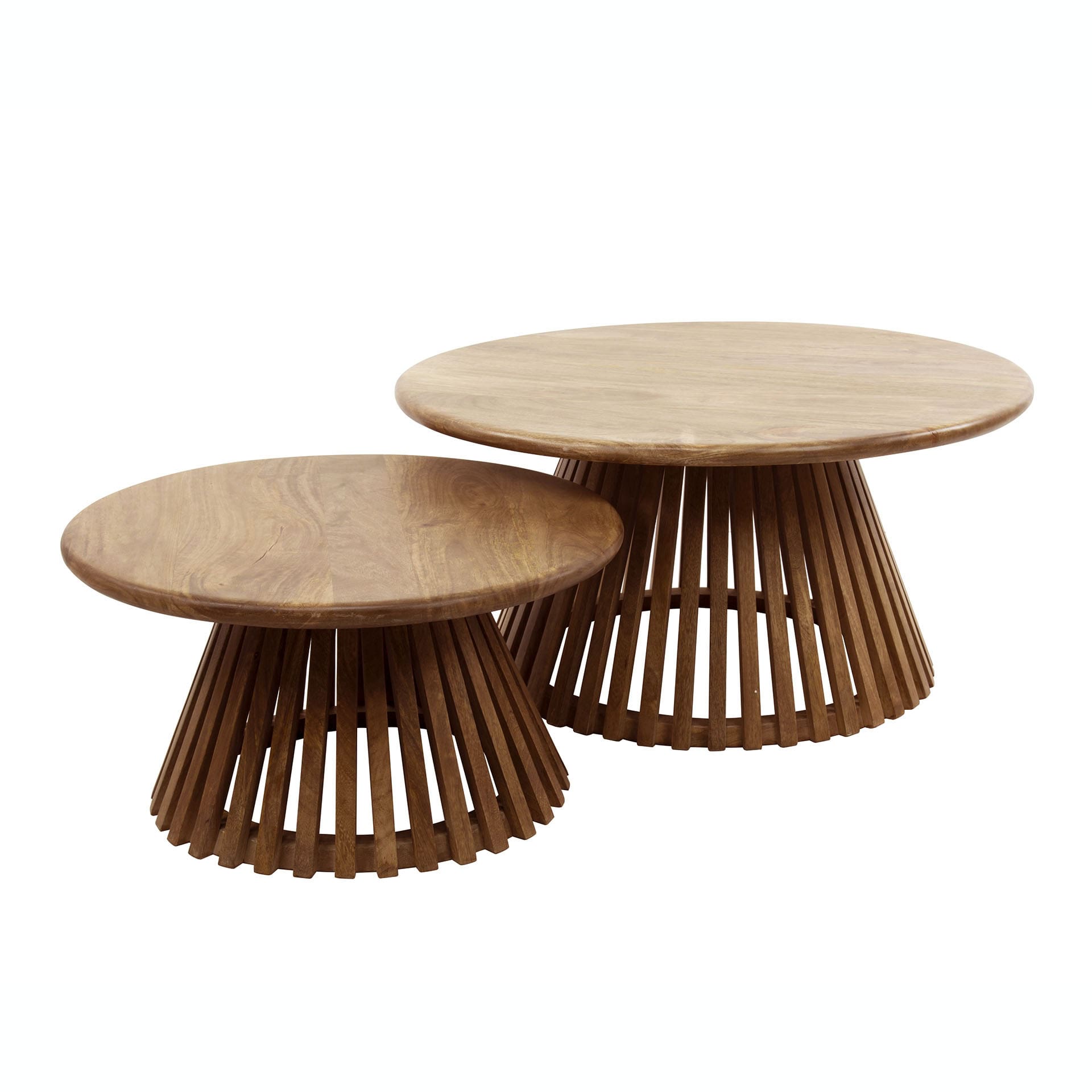 Salontafel Tweak Cone Set-2 - Massief Mango Zand Bullcraft Salontafel 2387/16ZA