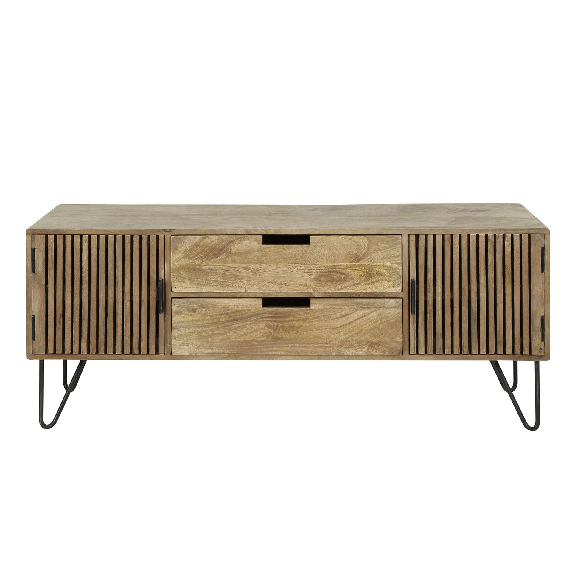 TV-meubel Tweak 2L 2D - Massief Mango Zand Bullcraft Tv-meubel|Tv-dressoir 2396/16ZA