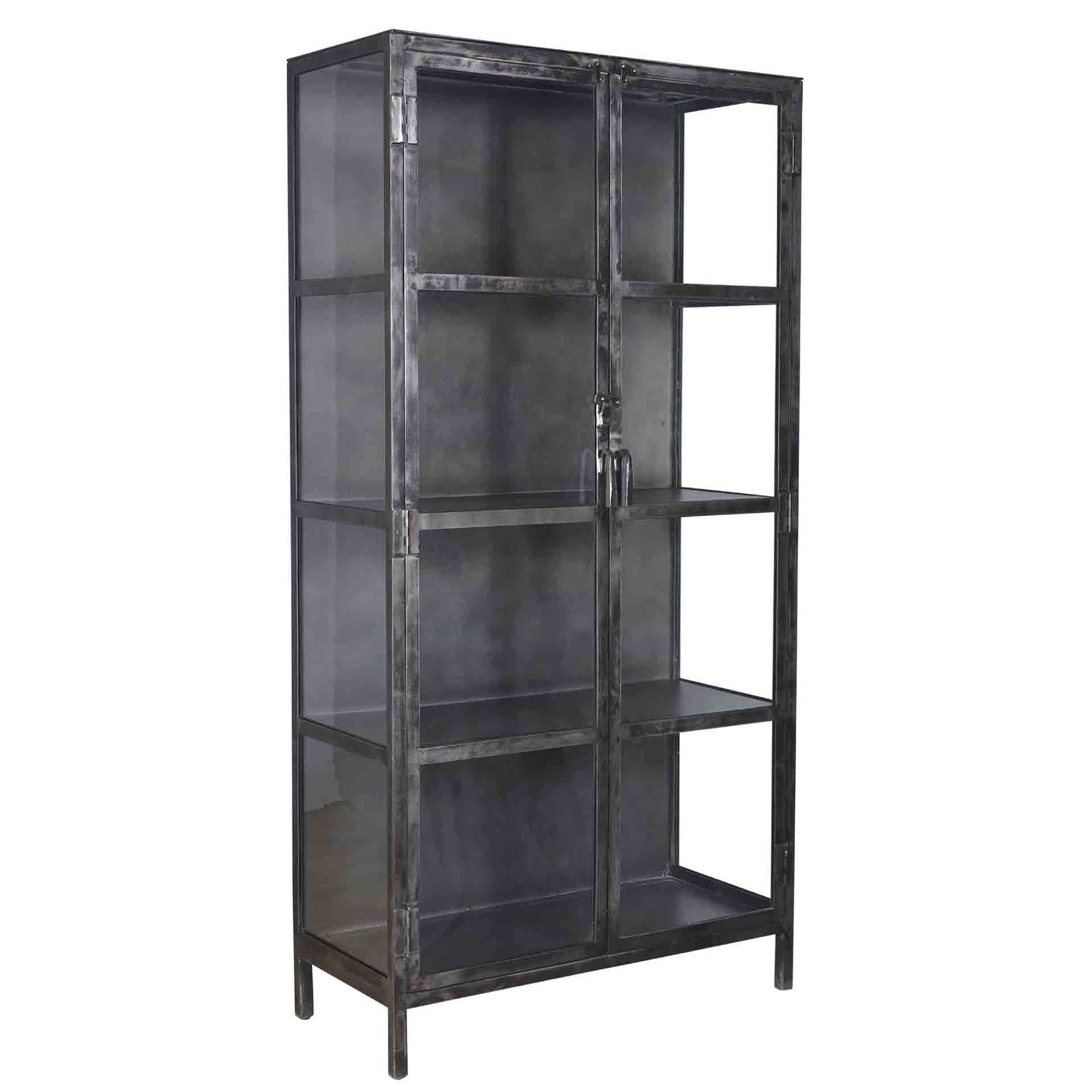 Vitrinekast Rift Metal 2D - Gunmetal Bullcraft Vitrinekast 5863/44G