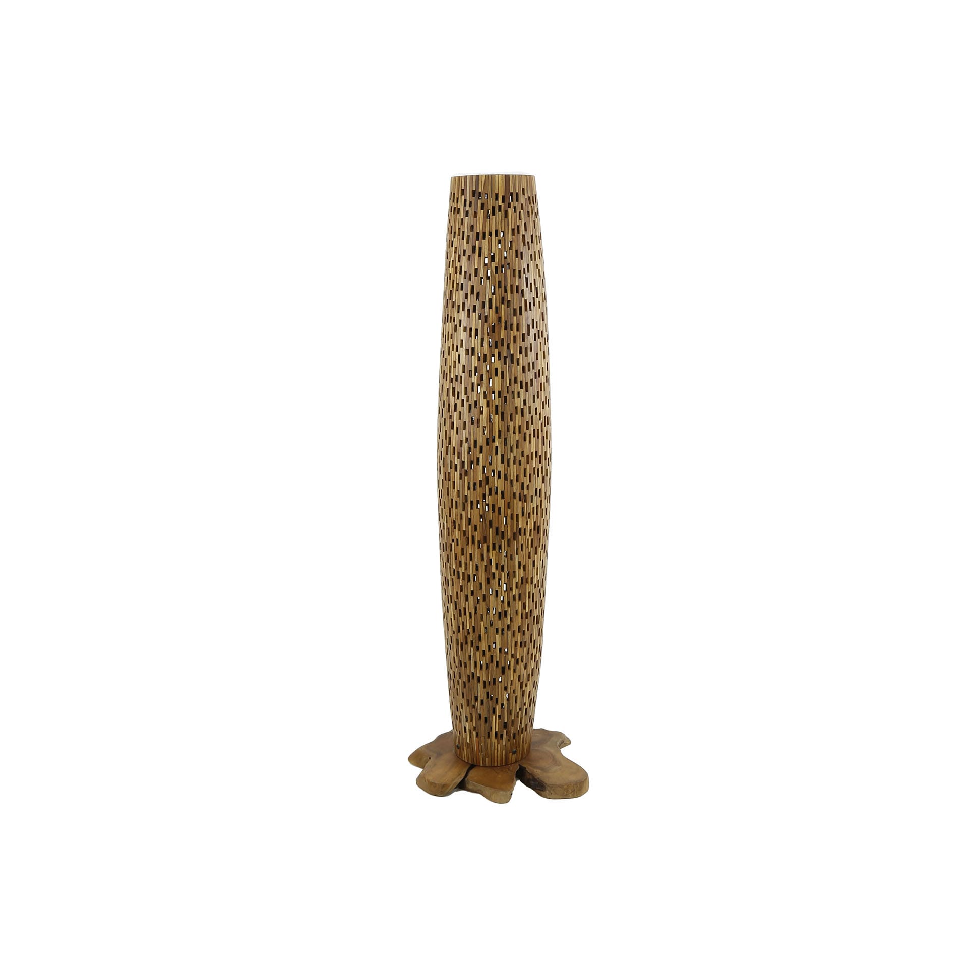 Vloerlamp Bars M 3L - Massief Teak Bullcraft Vloerlamp 8081/13