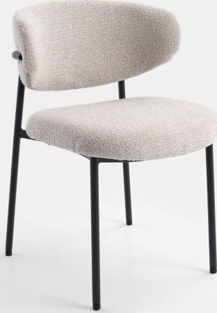 COCO maison Jona eetkamerstoel - creme Beige|Wit Eetkamerstoel