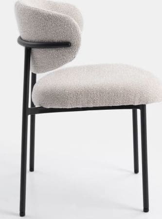 COCO maison Jona eetkamerstoel - creme Beige|Wit Eetkamerstoel