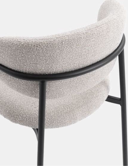 COCO maison Jona eetkamerstoel - creme Beige|Wit Eetkamerstoel