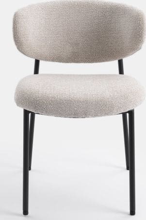 COCO maison Jona eetkamerstoel - creme Beige|Wit Eetkamerstoel