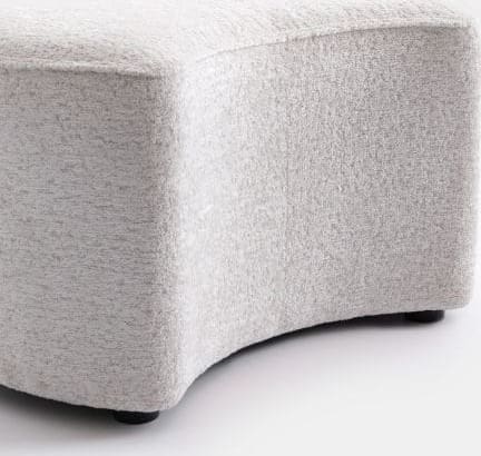 COCO maison Roan poef H43-49cm - creme Beige|Wit Poef