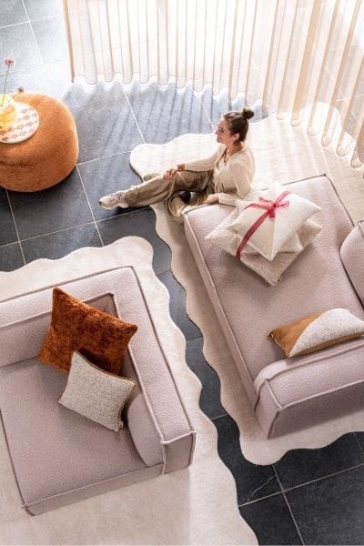COCO maison Timeless - Cody kussen 43x43cm - koper Koper Sierkussen