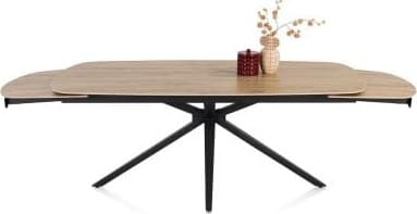 Henders & Hazel Lattina uitschuiftafel 200 (+ 2 x 50 cm) x 100 cm - ceramic oak natural Grijs Eettafel