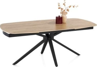 Henders & Hazel Lattina uitschuiftafel 200 (+ 2 x 50 cm) x 100 cm - ceramic oak natural Grijs Eettafel