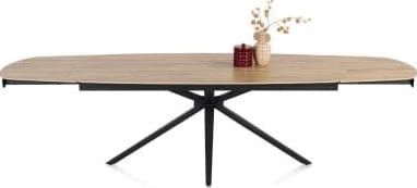 Henders & Hazel Lattina uitschuiftafel 200 (+ 2 x 50 cm) x 100 cm - ceramic oak natural Grijs Eettafel