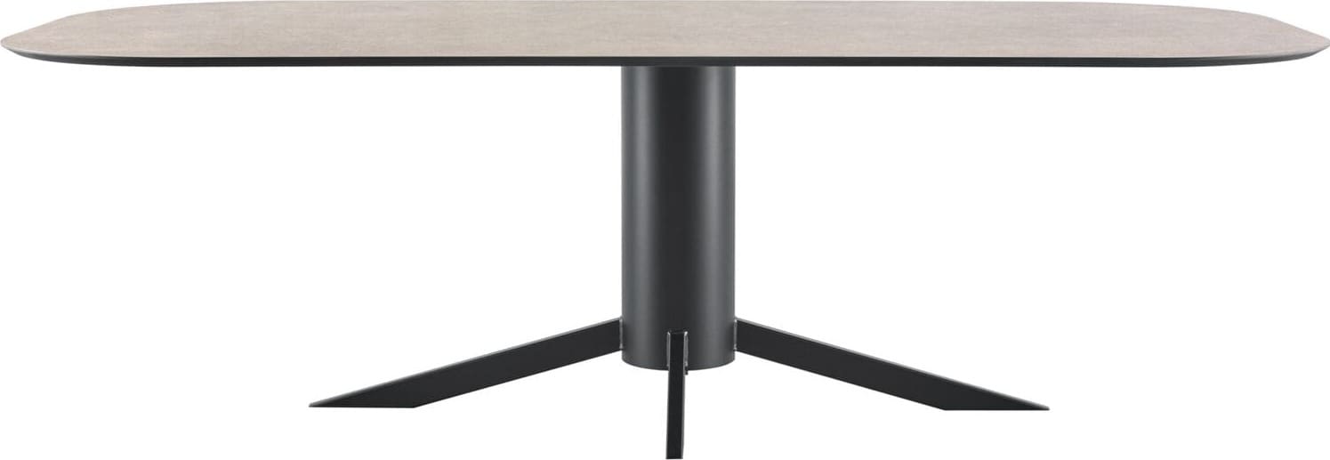 INHOUSE Eettafel Solida plat ovaal HPL Corosio 240x110cm Zwart Eettafel