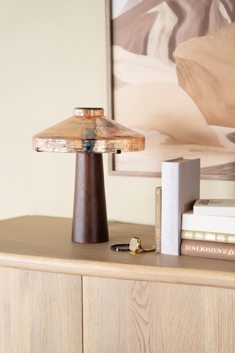INHOUSE Tafellamp Dome bruin Bruin Tafellamp