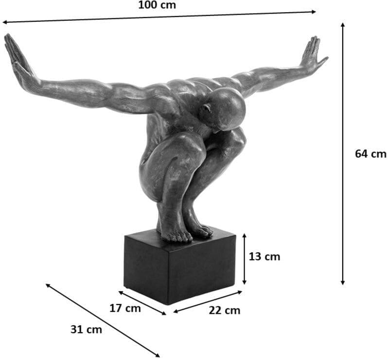 Beeld Athlete XL Silver Kare Design Beeld 51523