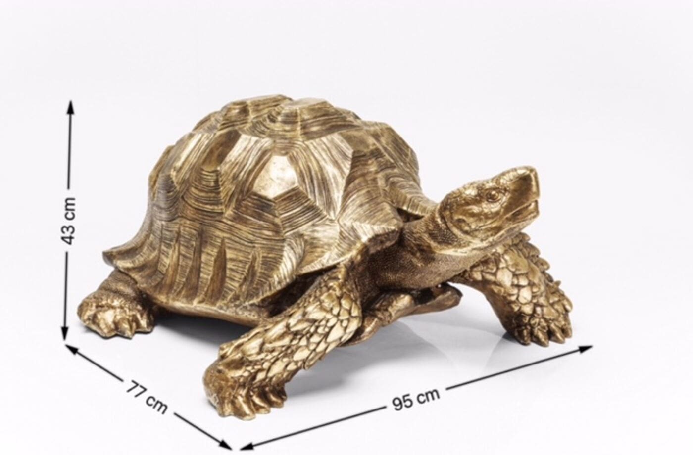 Beeld Turtle Gold Big Kare Design Beeld 30142