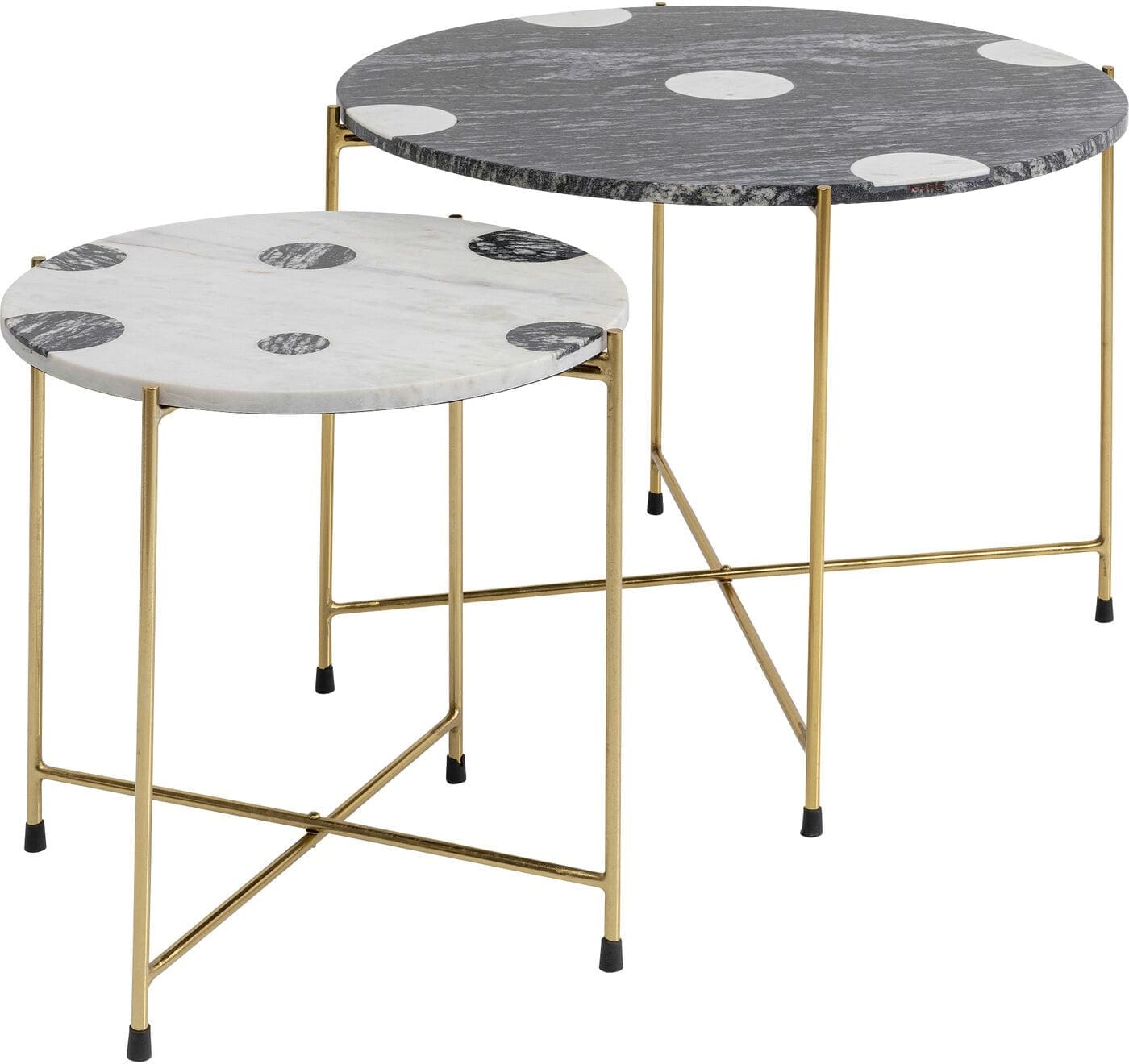 Bijzettafel Amba (2/Set) Kare Design Bijzettafel 86336