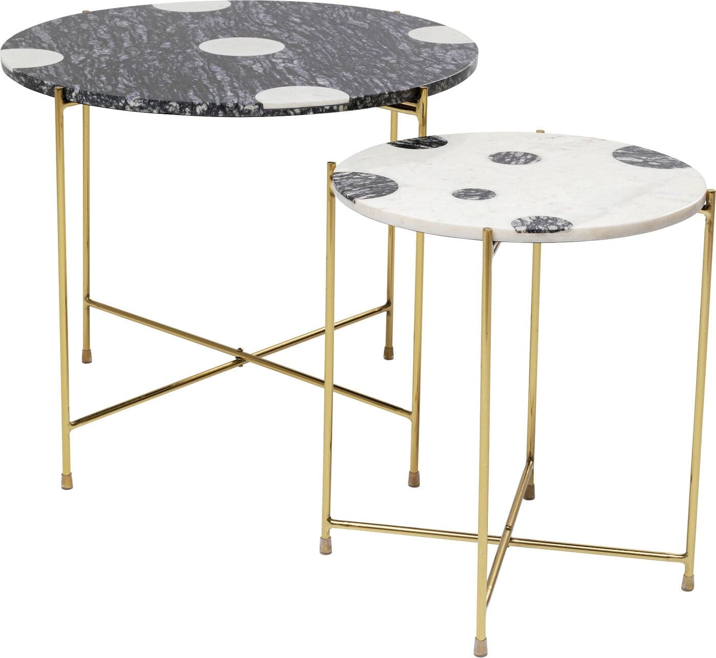 Bijzettafel Amba (2/Set) Kare Design Bijzettafel 86336