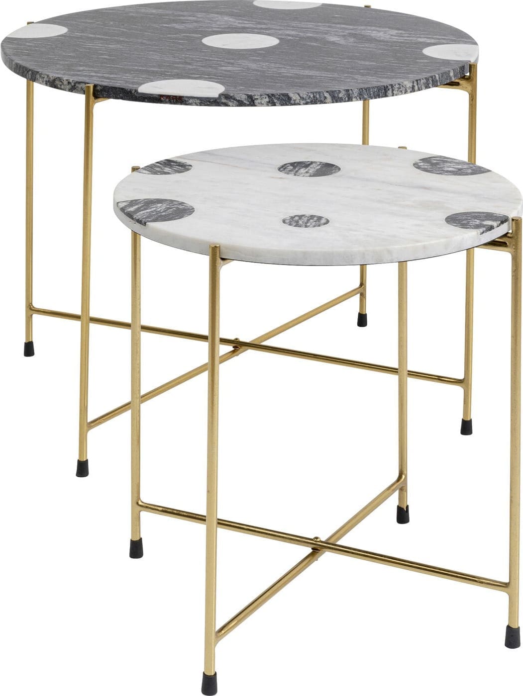Bijzettafel Amba (2/Set) Kare Design Bijzettafel 86336