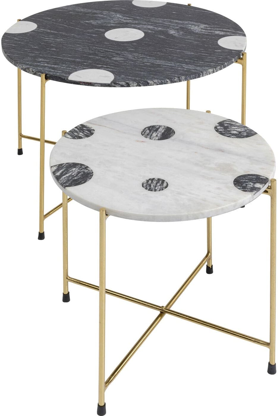 Bijzettafel Amba (2/Set) Kare Design Bijzettafel 86336