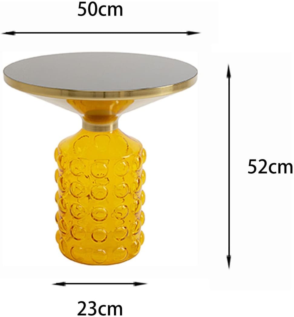 Bijzettafel Lola Yellow Ø50cm Kare Design Bijzettafel 70643