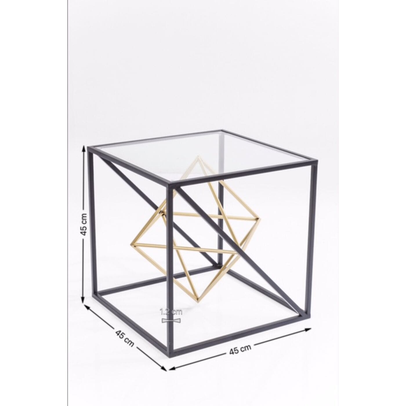 Bijzettafel Prisma 45x45cm Kare Design Bijzettafel 82170