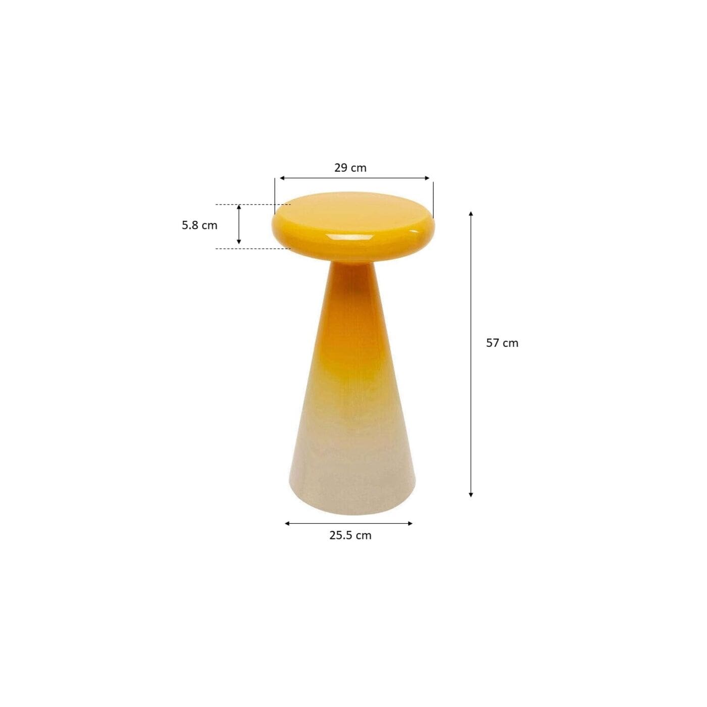 Bijzettafel Rici Colore Ø30cm Kare Design Bijzettafel 70365