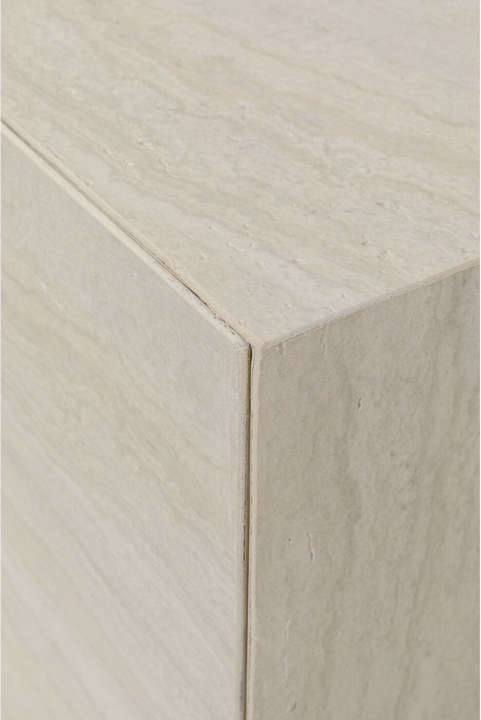 Bijzettafel Travertino Drawer 45x45cm Kare Design Bijzettafel 71052