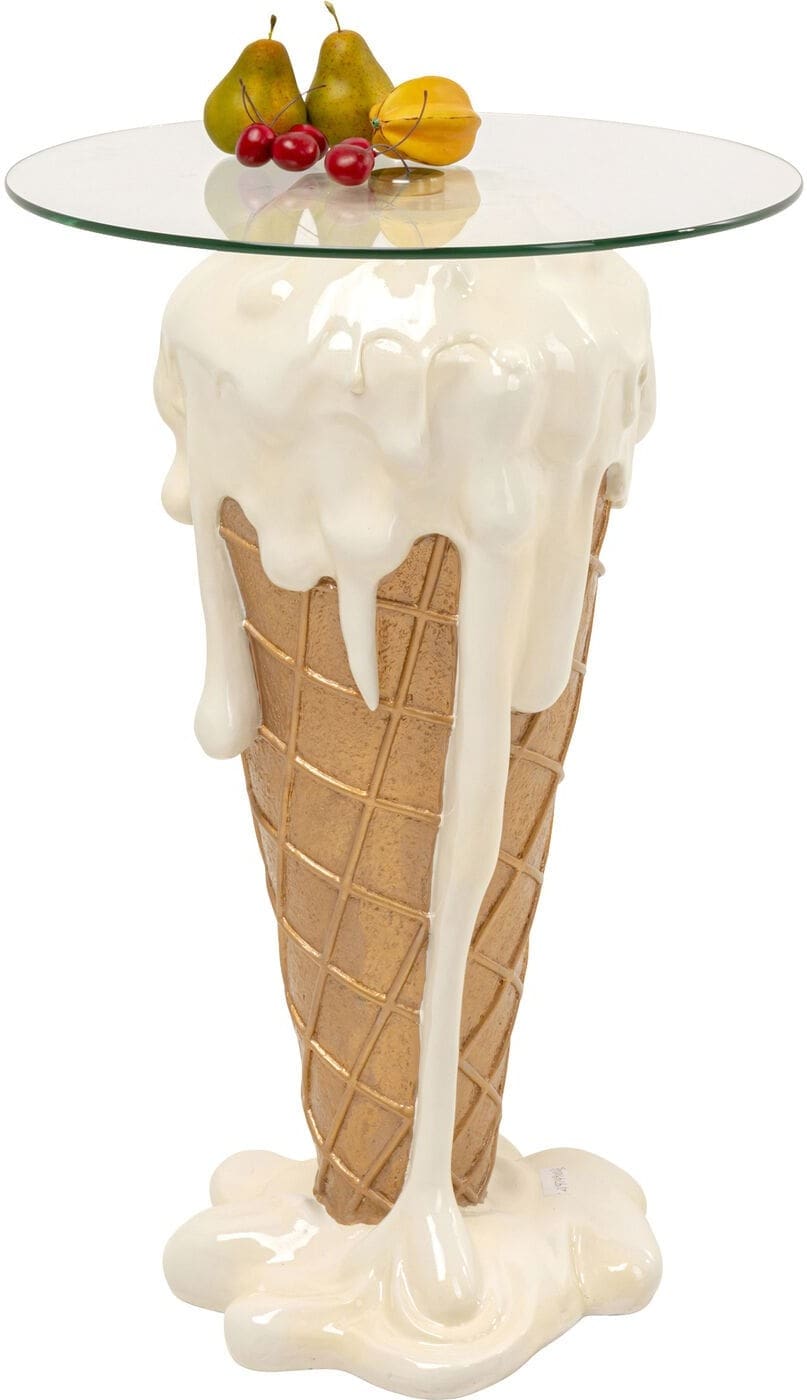 Bistro Tafel Ice Cream Vanilla Ø48cm Kare Design Eettafel 71037